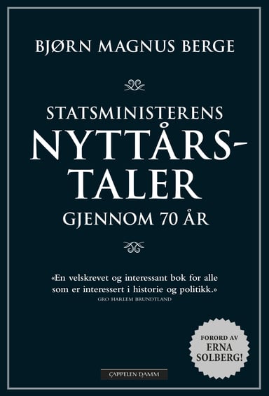 Omslag av "Statsministerens nyttårstaler gjennom 70 år"