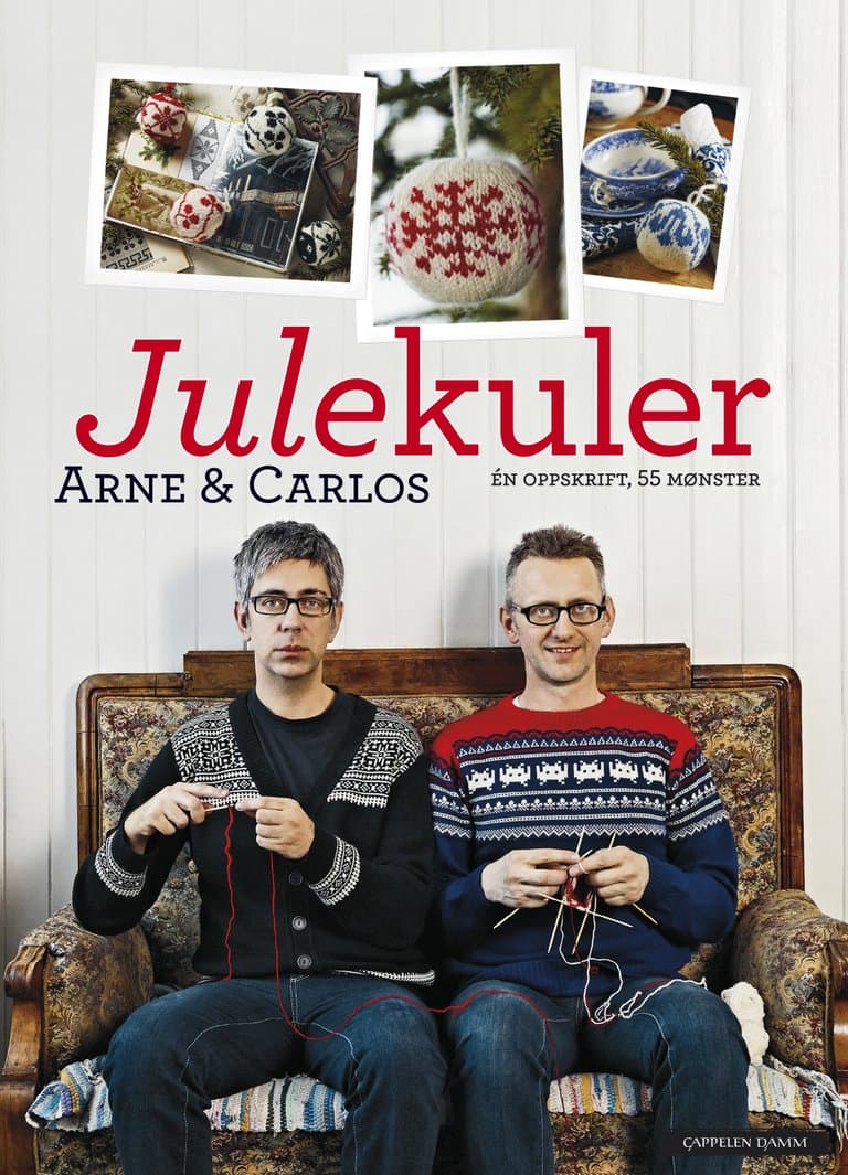 Omslag Julekuler - én oppskrift, 55 mønster av Carlos Zachrison og Arne Nerjordet (Innbundet)