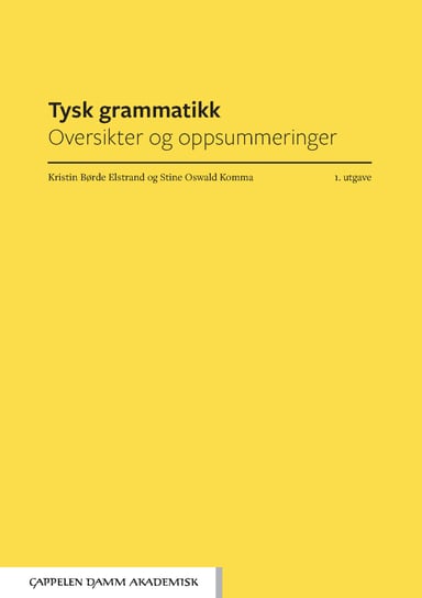 Omslag av "Tysk grammatikk"