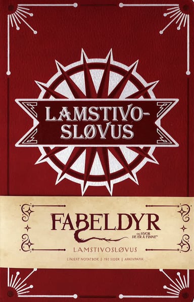 Omslag av "Fabeldyr og hvor de er å finne: Lamstivosløvus linjert notatbok"
