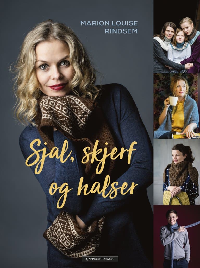 Omslag Sjal, skjerf og halser av Marion Louise Rindsem (Innbundet)