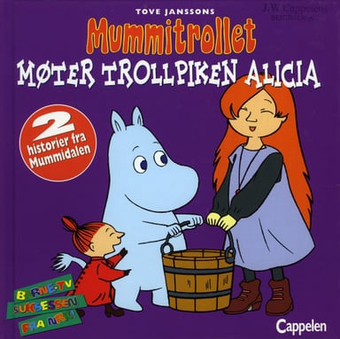 Omslag av "Mummitrollet møter trollpiken Alicia"