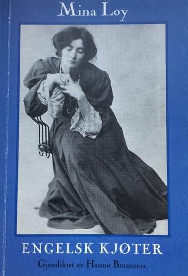 Omslag av "Mina Loy, Engelsk kjøter, gjendiktning"