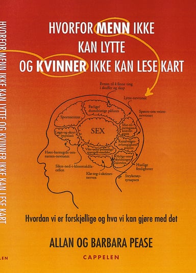 Omslag av "Hvorfor menn ikke kan lytte og kvinner ikke kan lese kart"