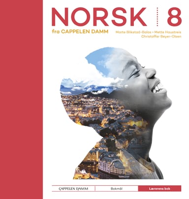 Omslag av "Norsk 8 fra Cappelen Damm Lærerens bok"