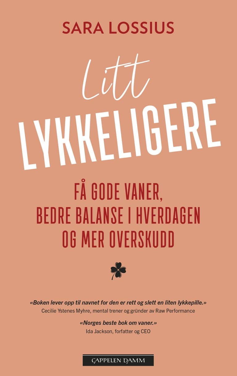 Omslag Litt lykkeligere av Sara Lossius (Heftet)