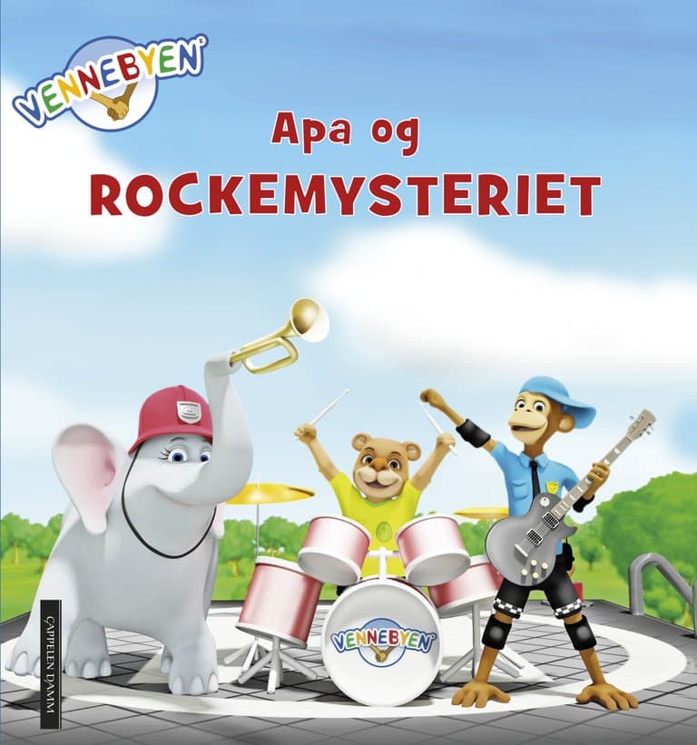 Omslag Vennebyen - Apa og rockemysteriet av CreaCon Entertainment AS (Innbundet)