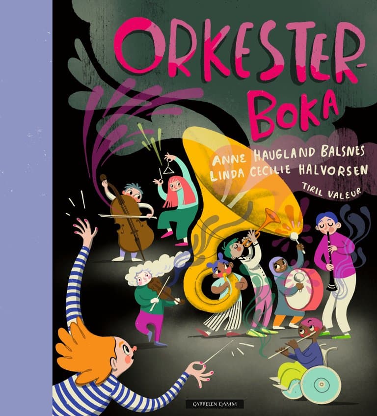Omslag Orkesterboka av Anne Haugland Balsnes og Cecilie Halvorsen (Ebok)