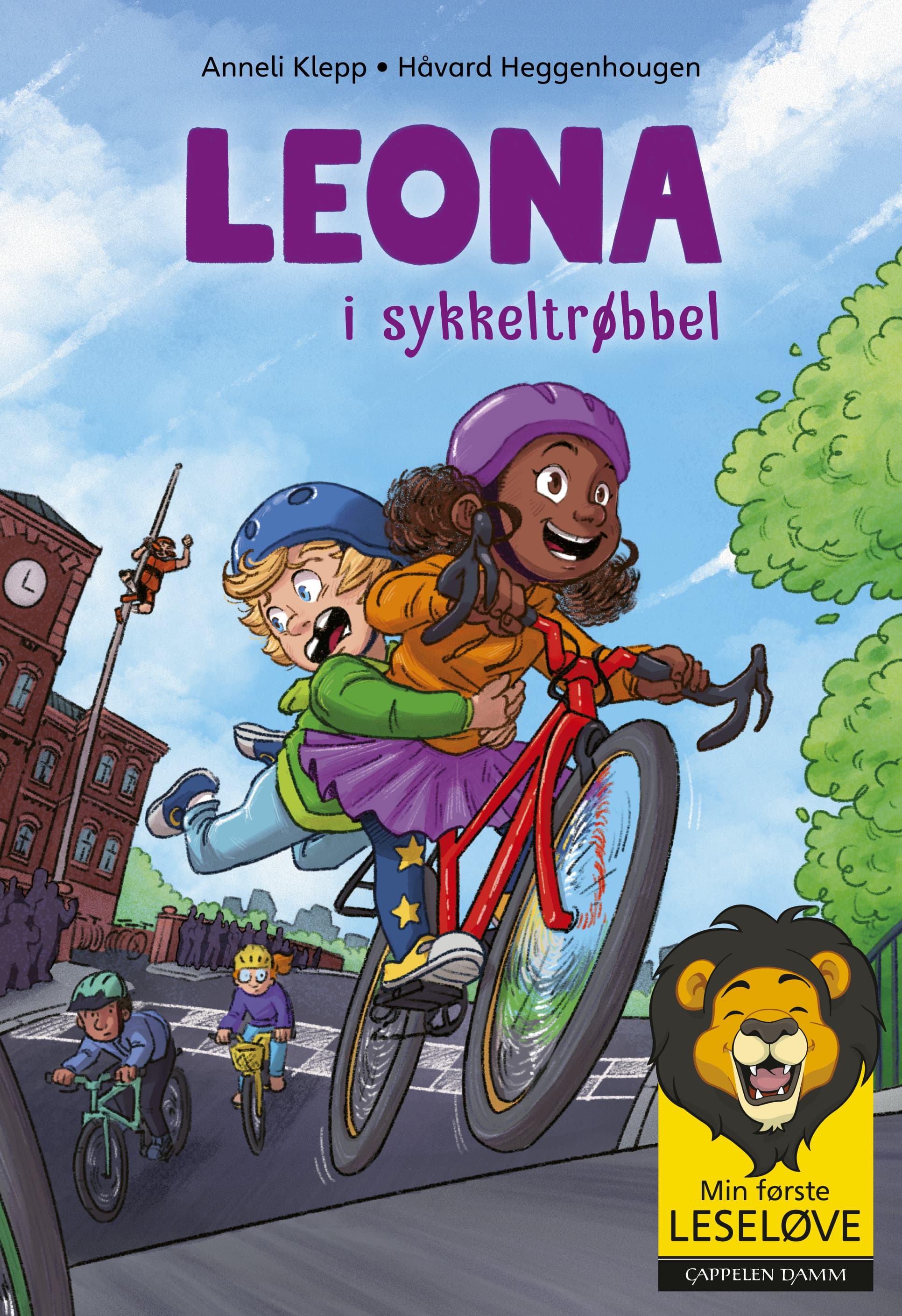 Omslag Min første leseløve - Leona i sykkeltrøbbel av Anneli Klepp (Ebok)