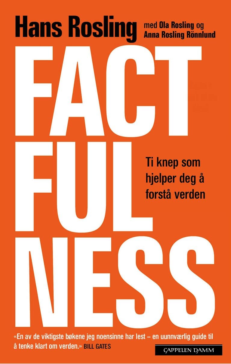 Omslag Factfulness av Hans Rosling, Ola Rosling og Anna Rosling Rönnlund (Ebok)
