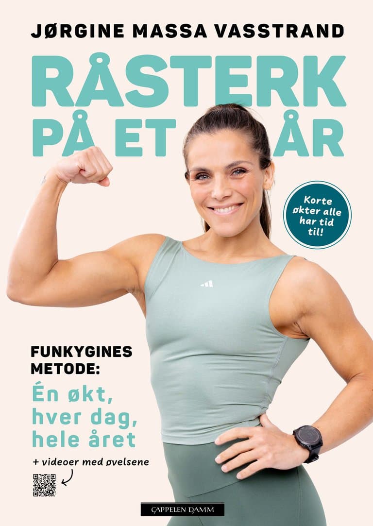 Omslag Råsterk på et år av Jørgine Massa Vasstrand (Innbundet)