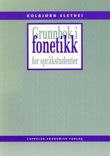 Omslag av "Grunnbok i fonetikk for språkstudenter"