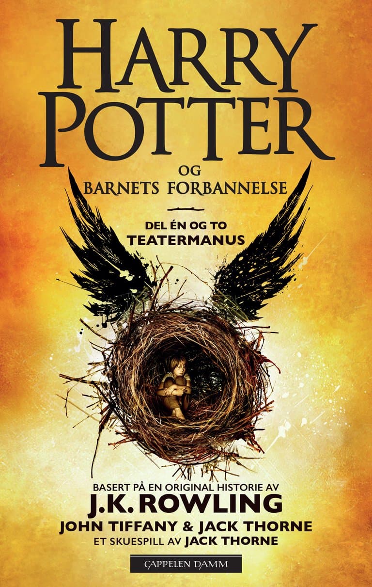 Omslag Harry Potter og Barnets forbannelse av J.K. Rowling, Jack Thorne og John Tiffany (Heftet)