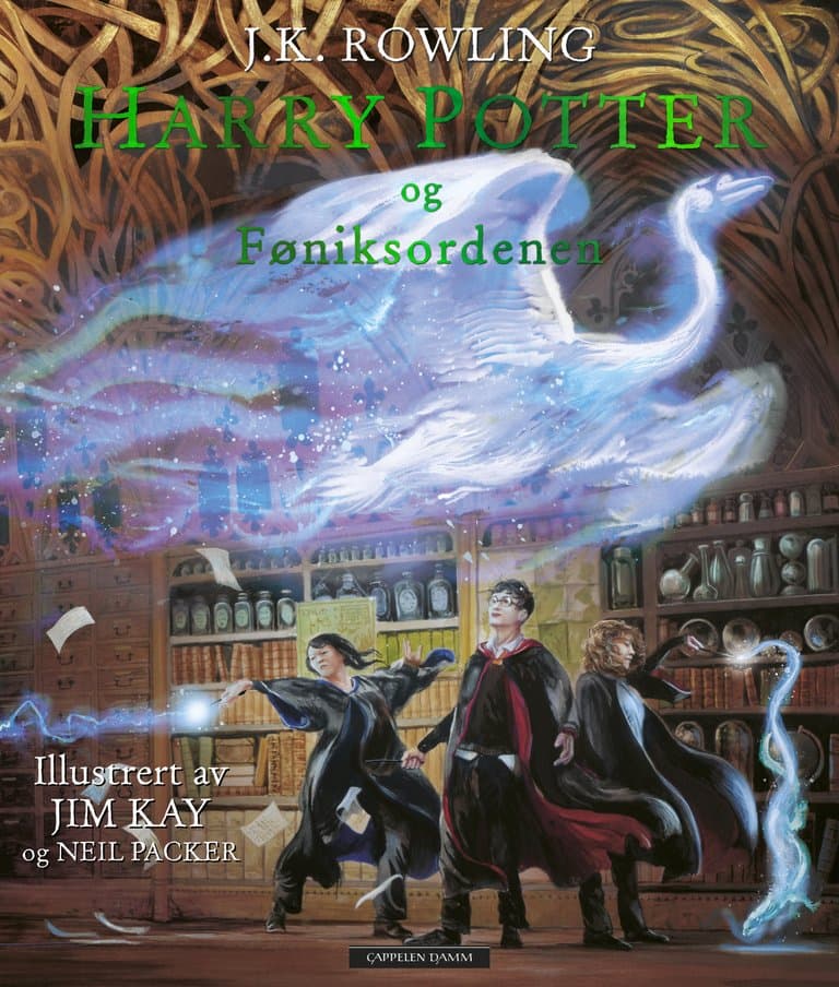 Omslag Harry Potter og Føniksordenen av J.K. Rowling (Innbundet)