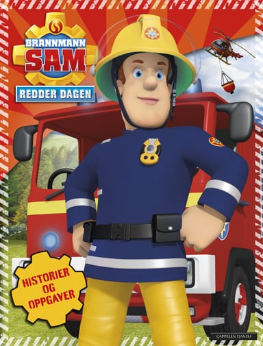 Omslag av "Brannmann Sam redder dagen"