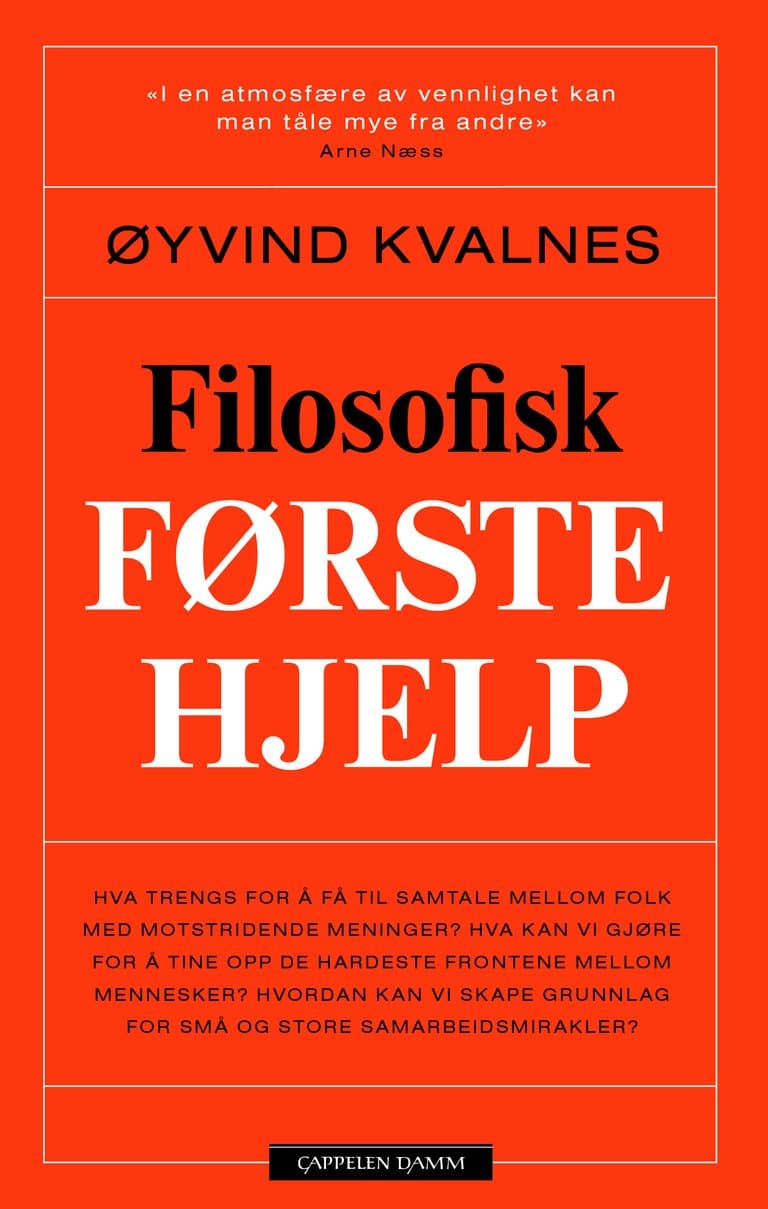 Omslag Filosofisk førstehjelp av Øyvind Kvalnes (Innbundet)