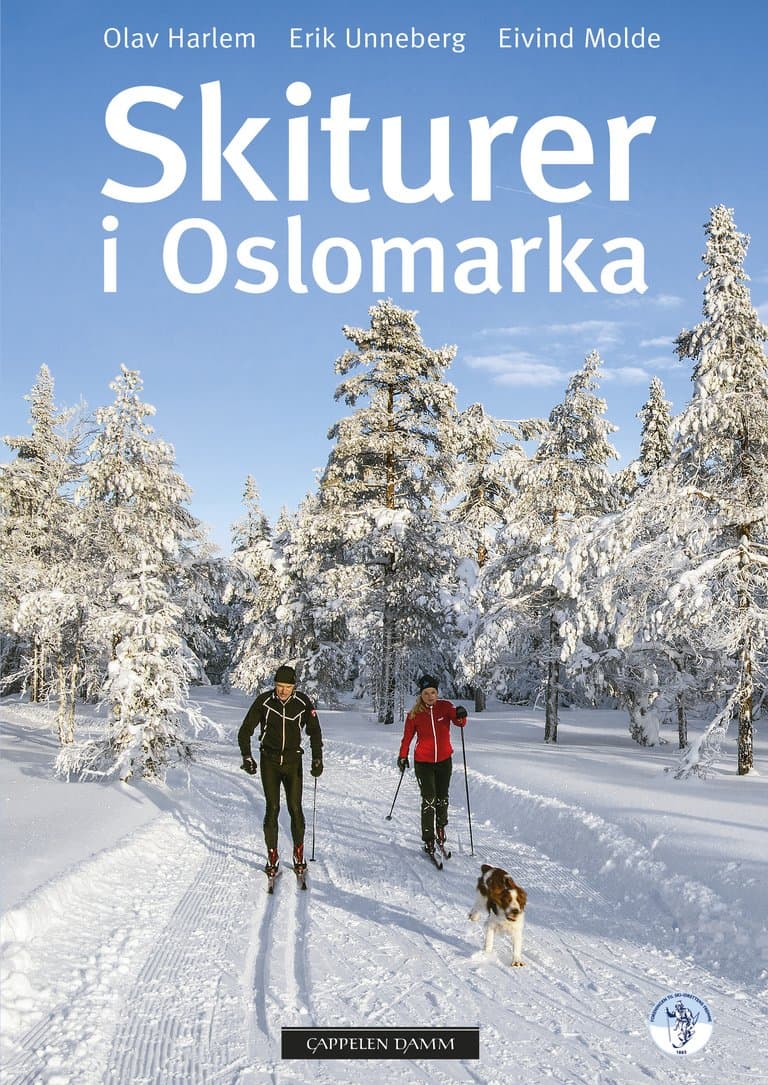 Omslag Skiturer i Oslomarka av Harlem, Olav / Unneberg, Erik / Molde, Eivind (Innbundet)