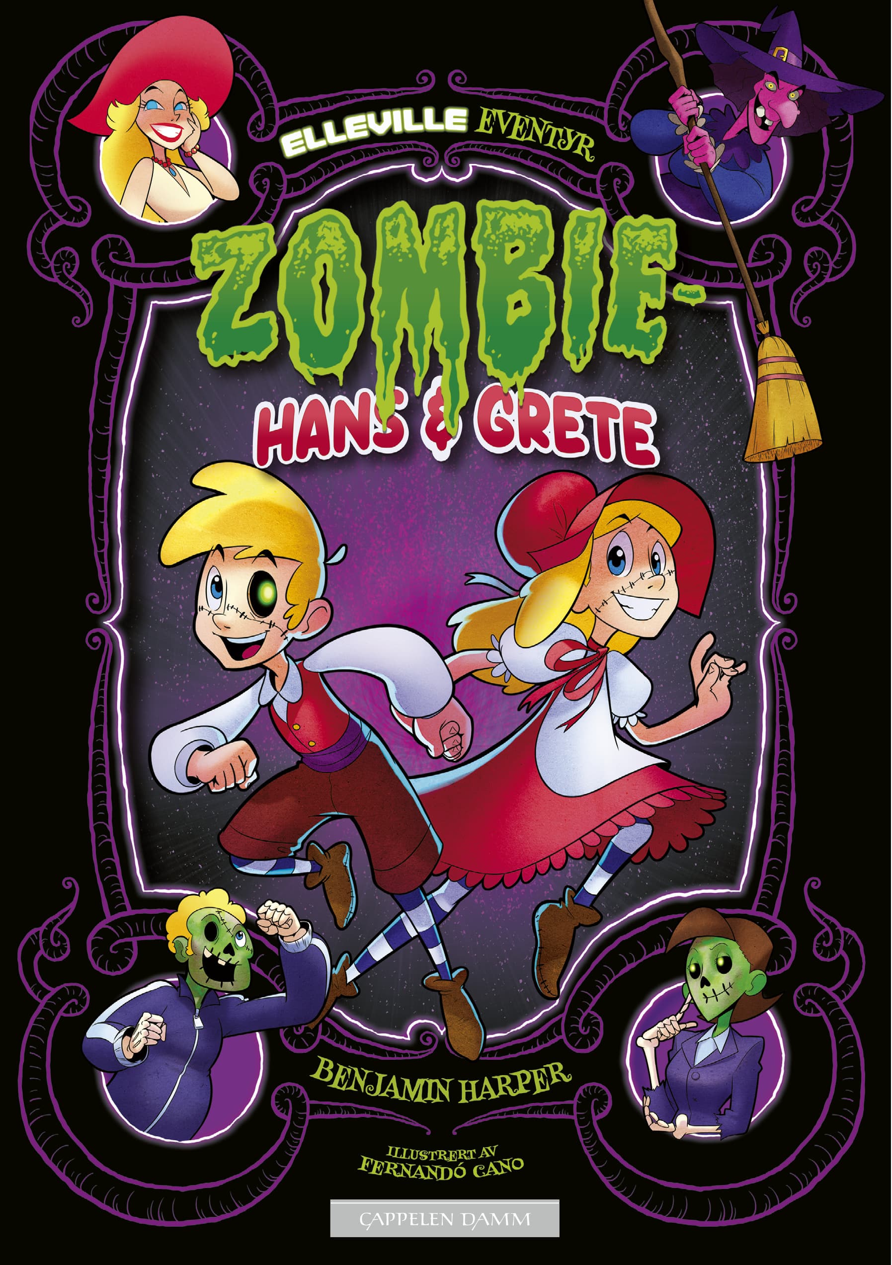 Omslag Elleville eventyr: Zombie-Hans & Grete av Benjamin Harper (Innbundet)