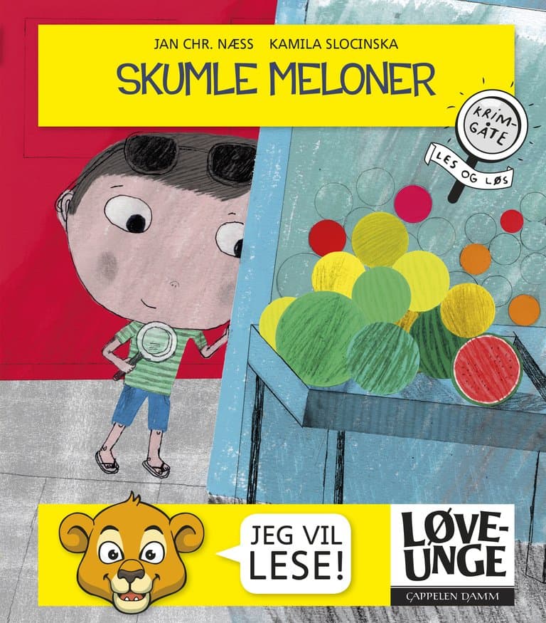 Omslag Løveunge - Skumle meloner av Jan Chr. Næss (Innbundet)