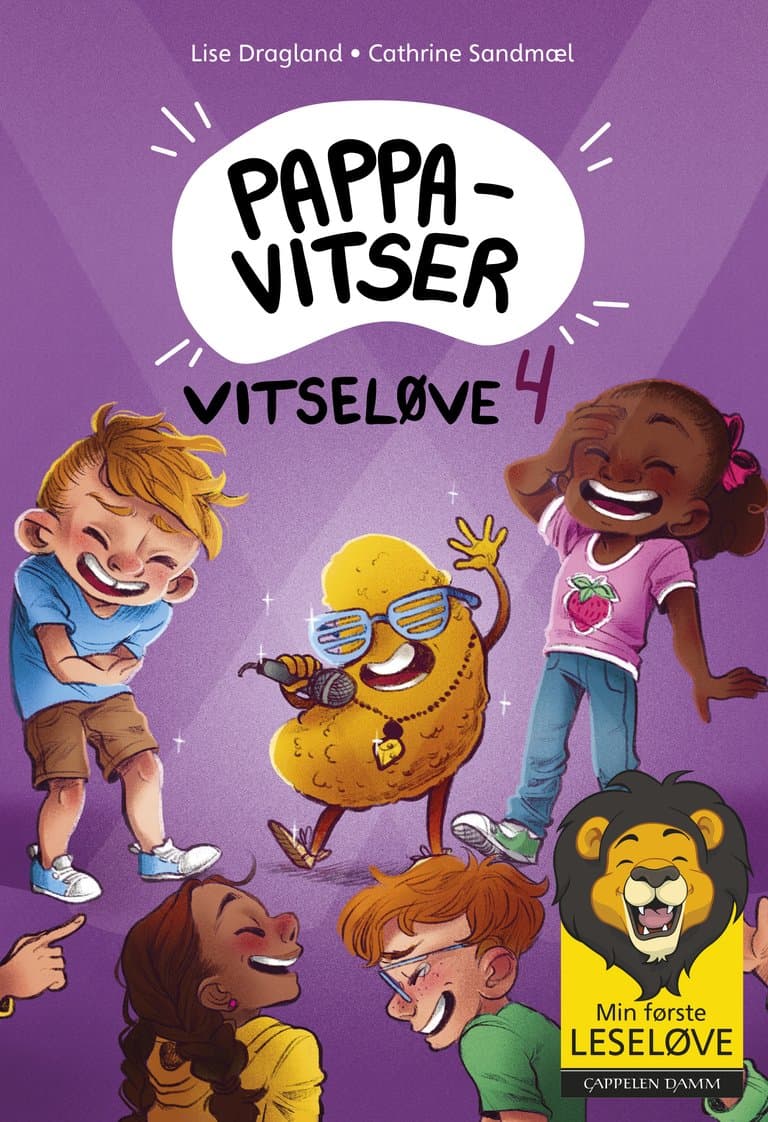Omslag Min første leseløve - Vitseløve 4 - Pappavitser av Lise Dragland (Innbundet)