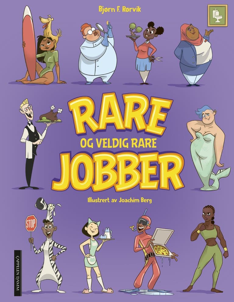 Omslag Rare og veldig rare jobber av Bjørn F. Rørvik (Innbundet)