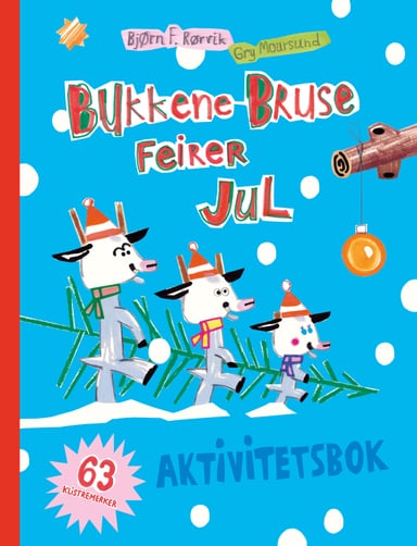 Omslag av "Bukkene Bruse feirer jul - Aktivitetsbok"