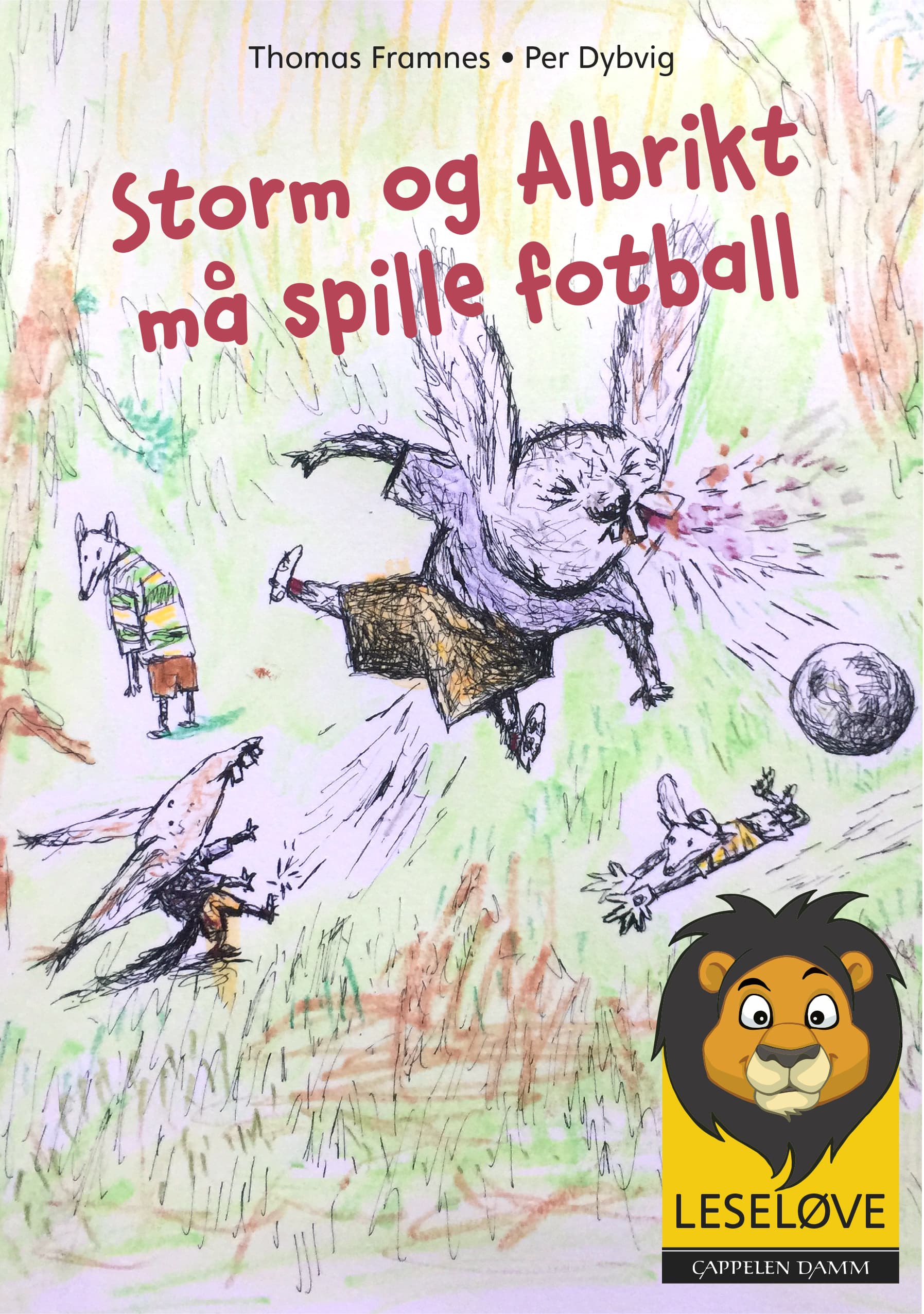 Omslag Leseløve - Storm og Albrikt må spille fotball av Thomas Framnes (Ebok)