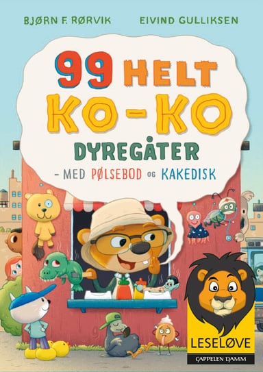 Omslag av "Leseløve - 99 helt ko-ko dyregåter"