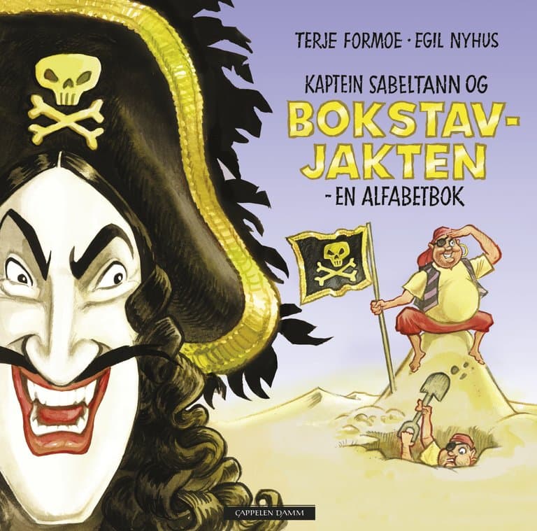 Omslag Kaptein Sabeltann og bokstavjakten av Terje Formoe og Egil Nyhus (Innbundet)