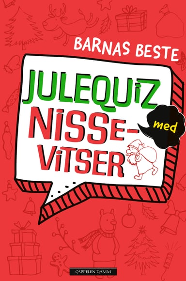 Omslag av "Barnas beste juleQUIZ med nissevitser"