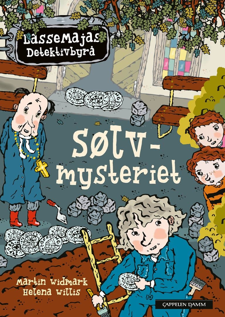 Omslag LasseMaja - Sølvmysteriet av Martin Widmark (Innbundet)