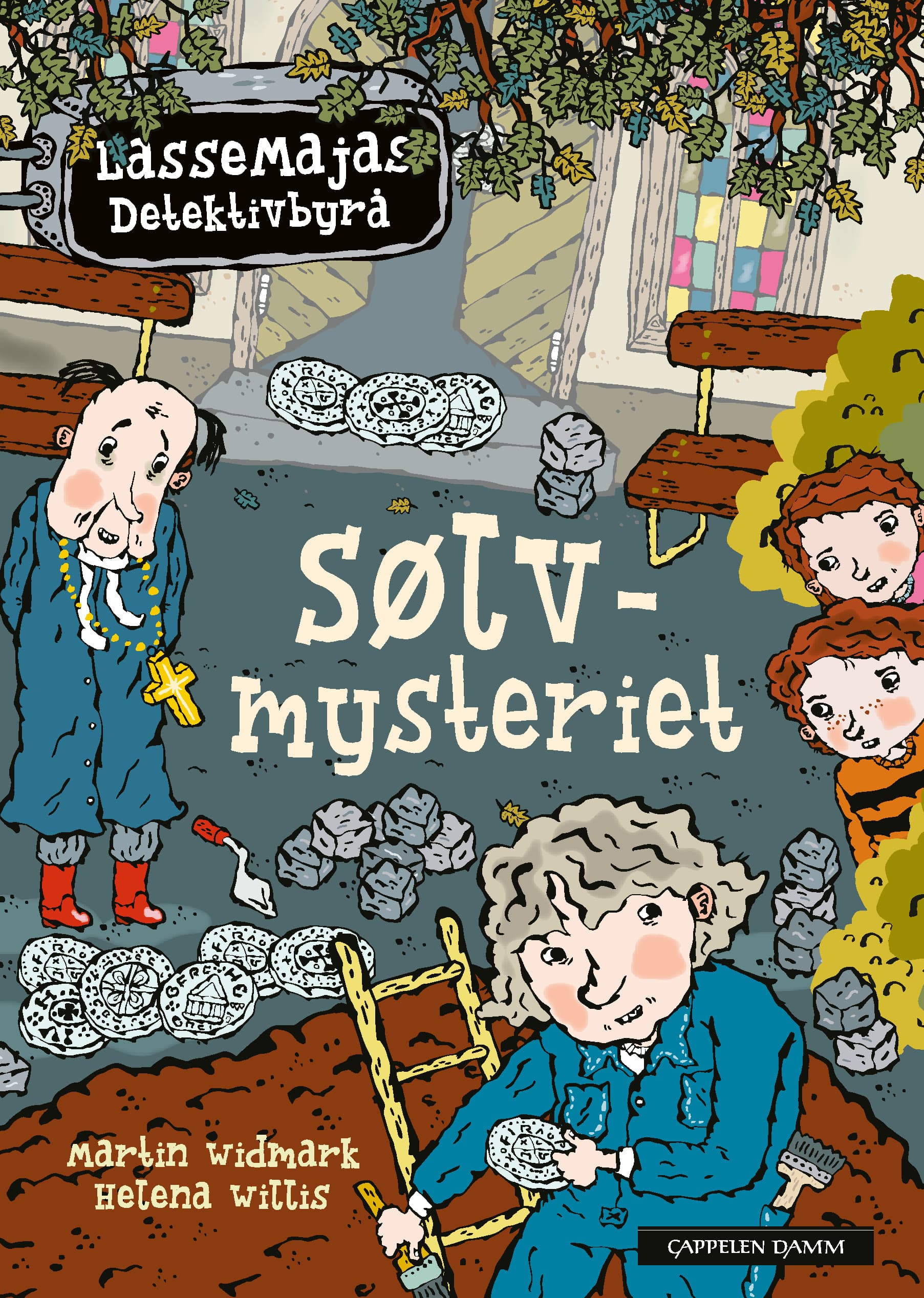 Omslag LasseMaja - Sølvmysteriet av Martin Widmark (Innbundet)