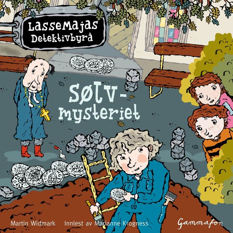 Omslag LasseMaja - Sølvmysteriet av Martin Widmark (Lydbok)