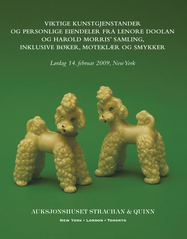 Omslag av "Viktige kunstgjenstander og eiendeler fra Lenore Doolan og Harold Morris' samling"