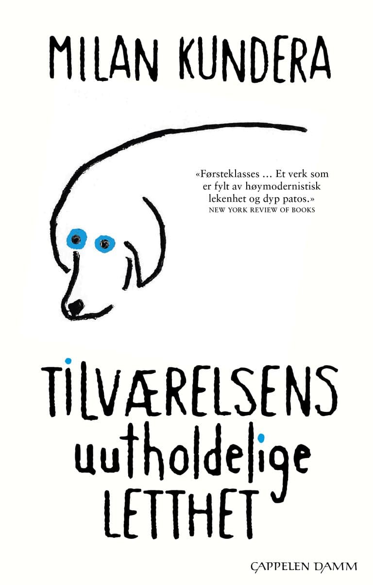 Omslag Tilværelsens uutholdelige letthet av Milan Kundera (Heftet)