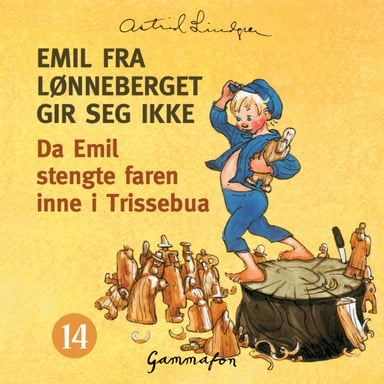 Omslag av "Da det var huseksaminering på Katthult, og Emil stengte faren inne i Trissebua"