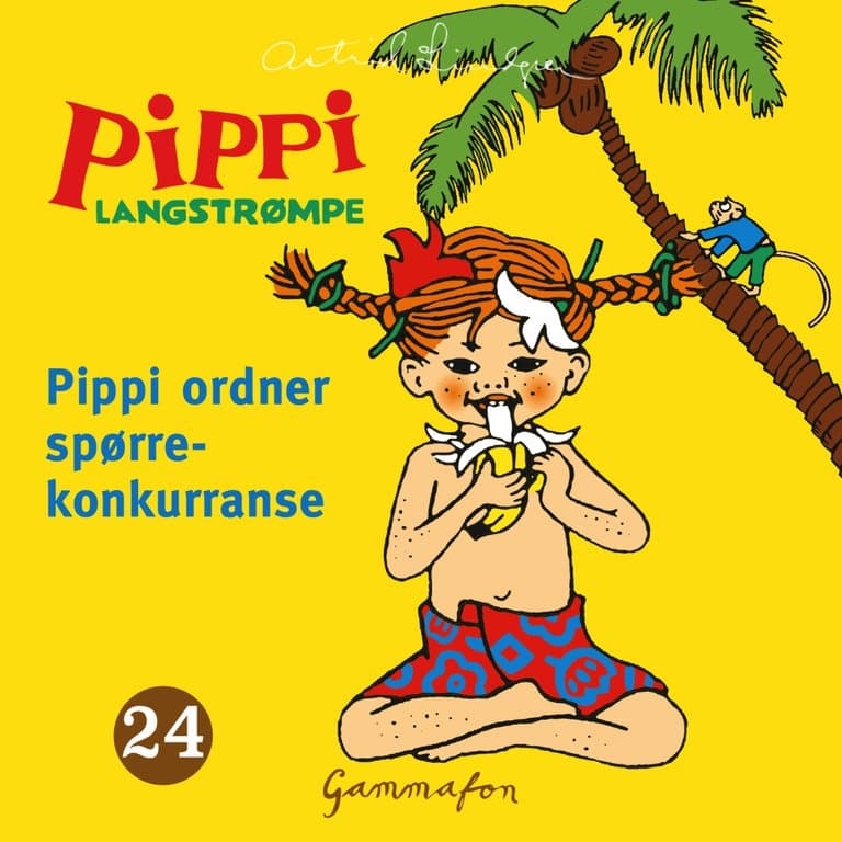 Omslag Pippi ordner spørrekonkurranse av Astrid Lindgren (Lydbok)