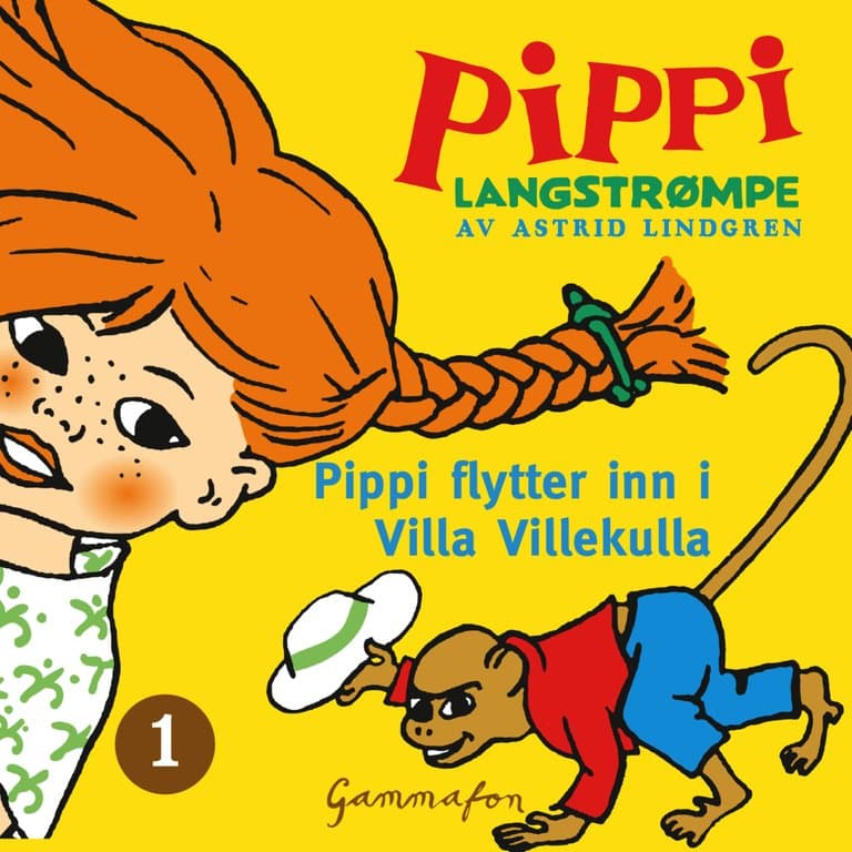 Omslag Pippi flytter inn i Villa Villekulla av Astrid Lindgren (Lydbok)