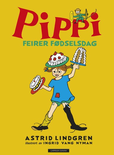 Omslag av "Pippi feirer fødselsdag"