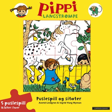 Omslag av "Pippi Langstrømpe Puslespillbok og sitater"