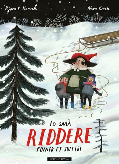 Omslag av "To små riddere finner et juletre"