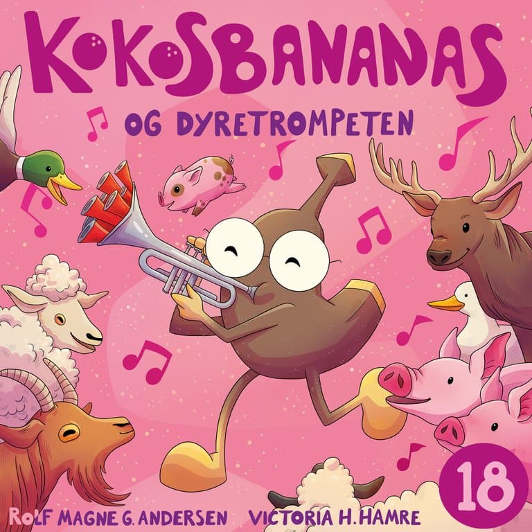 Omslag Kokosbananas og dyretrompeten av Rolf Magne G. Andersen (Lydbok)