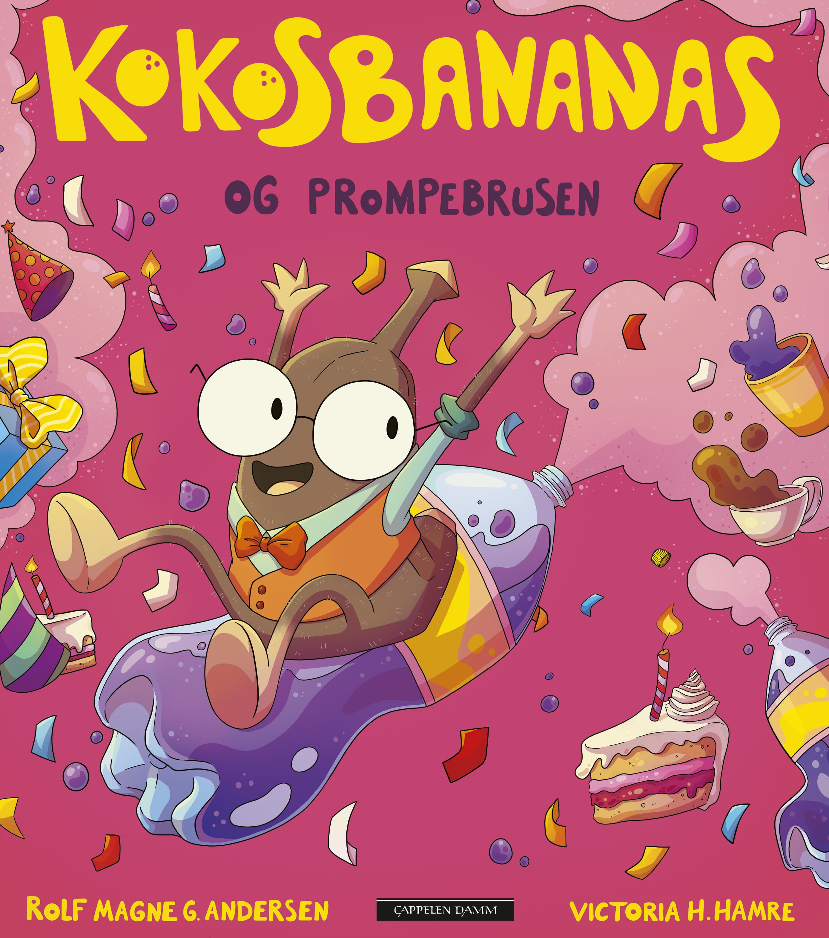 Omslag Kokosbananas og prompebrusen av Rolf Magne G. Andersen og Victoria H. Hamre (Ebok)