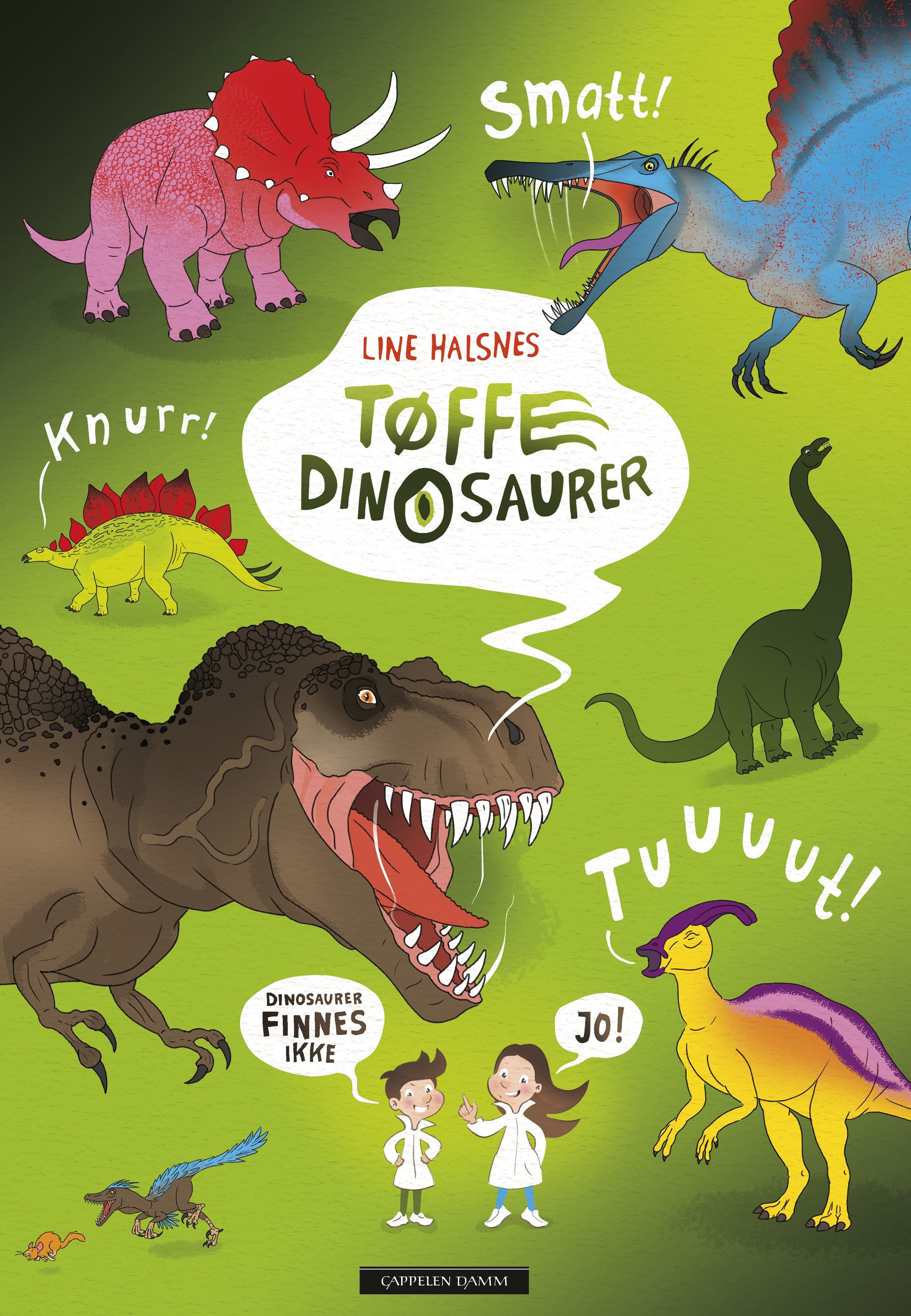 Omslag Tøffe dinosaurer av Line Halsnes (Ebok)