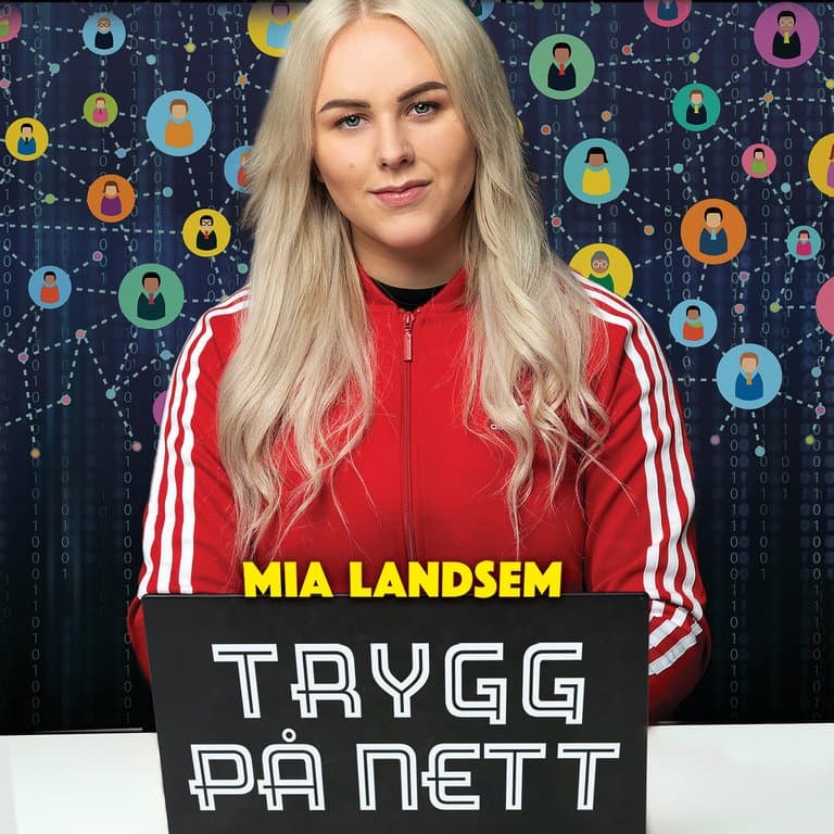 Omslag Trygg på nett av Mia Landsem (Lydbok)