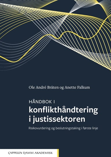 Omslag av "Håndbok i konflikthåndtering i justissektoren"