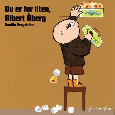 Omslag av "Du er for liten, Albert Åberg"