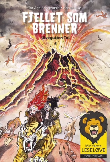 Omslag av "Min første leseløve - Fjellet som brenner"