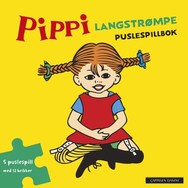 Omslag av "Pippi Langstrømpe Puslespillbok"