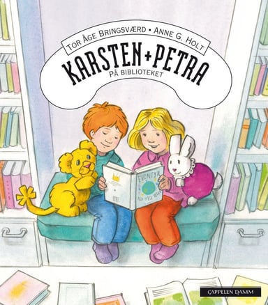 Omslag av "Karsten og Petra på biblioteket"